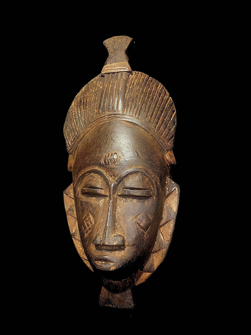 African mask African Art Home Décor carved wooden mask Wall Hanging Mask Baule mask-4456