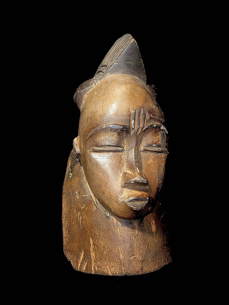 African mask African Wooden Hand Carved Vintage Wall Mask Gouro Coast Mask-4516