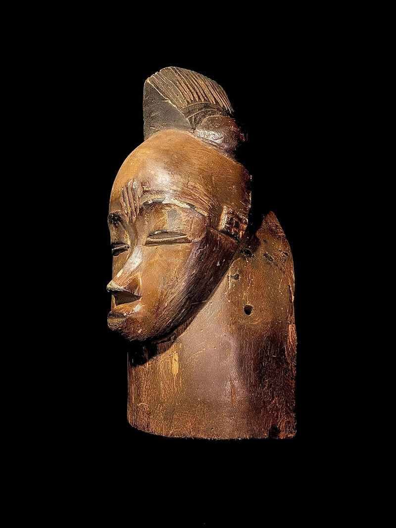 African mask African Wooden Hand Carved Vintage Wall Mask Gouro Coast Mask-4516