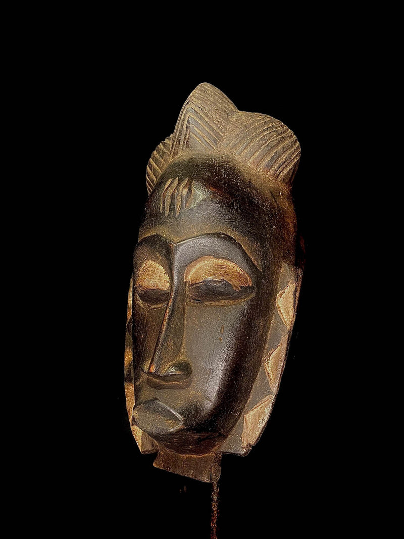 African mask African Tribal Art Wooden Carved Antique African Mask Wood Guro-4571