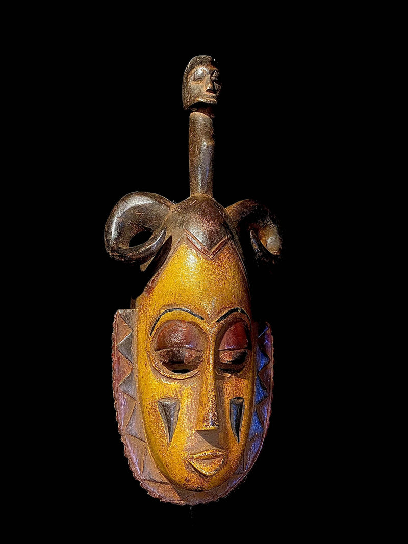 African mask African Tribal Face Mask Wood Hand Carved old tribal used Guro Mask-4382