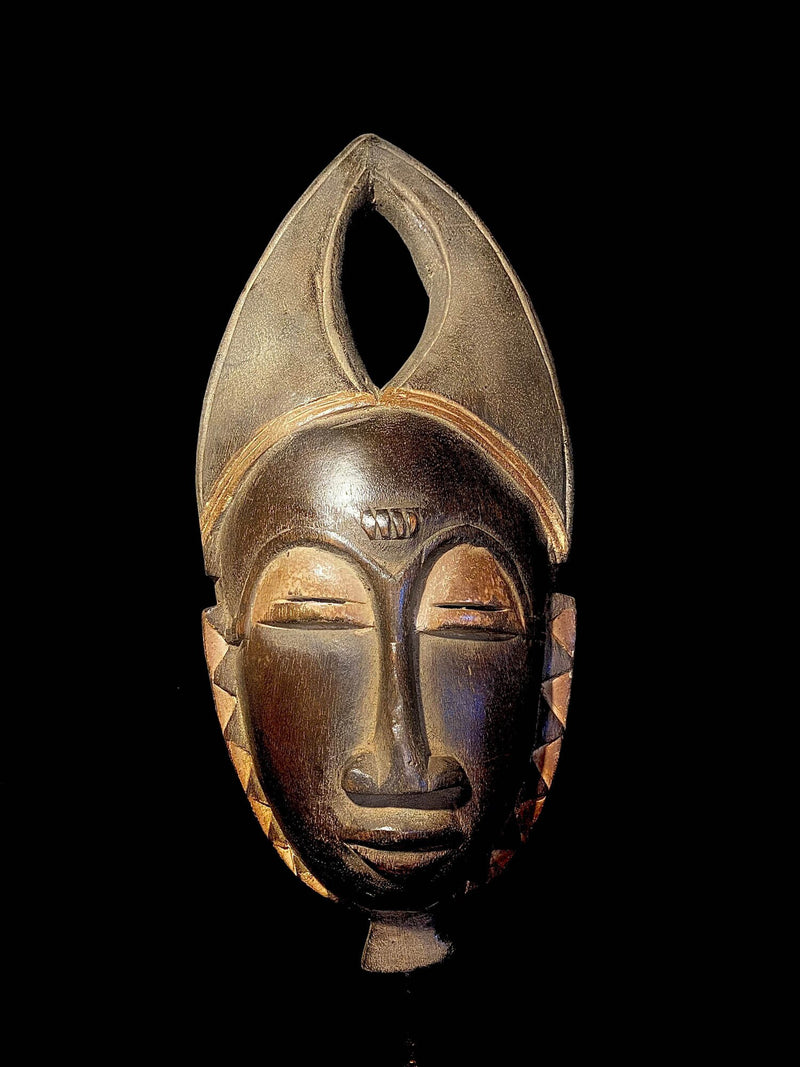 African mask African Wooden Hand Carved Vintage Wall Mask African Art Face Guro Mask-4399