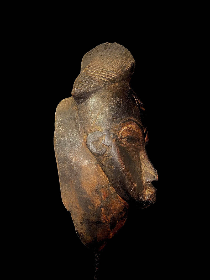 African mask antiques tribal art Face vintage Wood Carved mask GURO Home Décor mask-4432