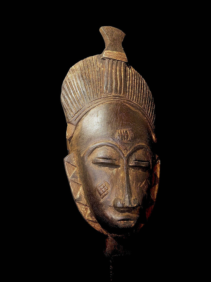 African mask African Art Home Décor carved wooden mask Wall Hanging Mask Baule mask-4456
