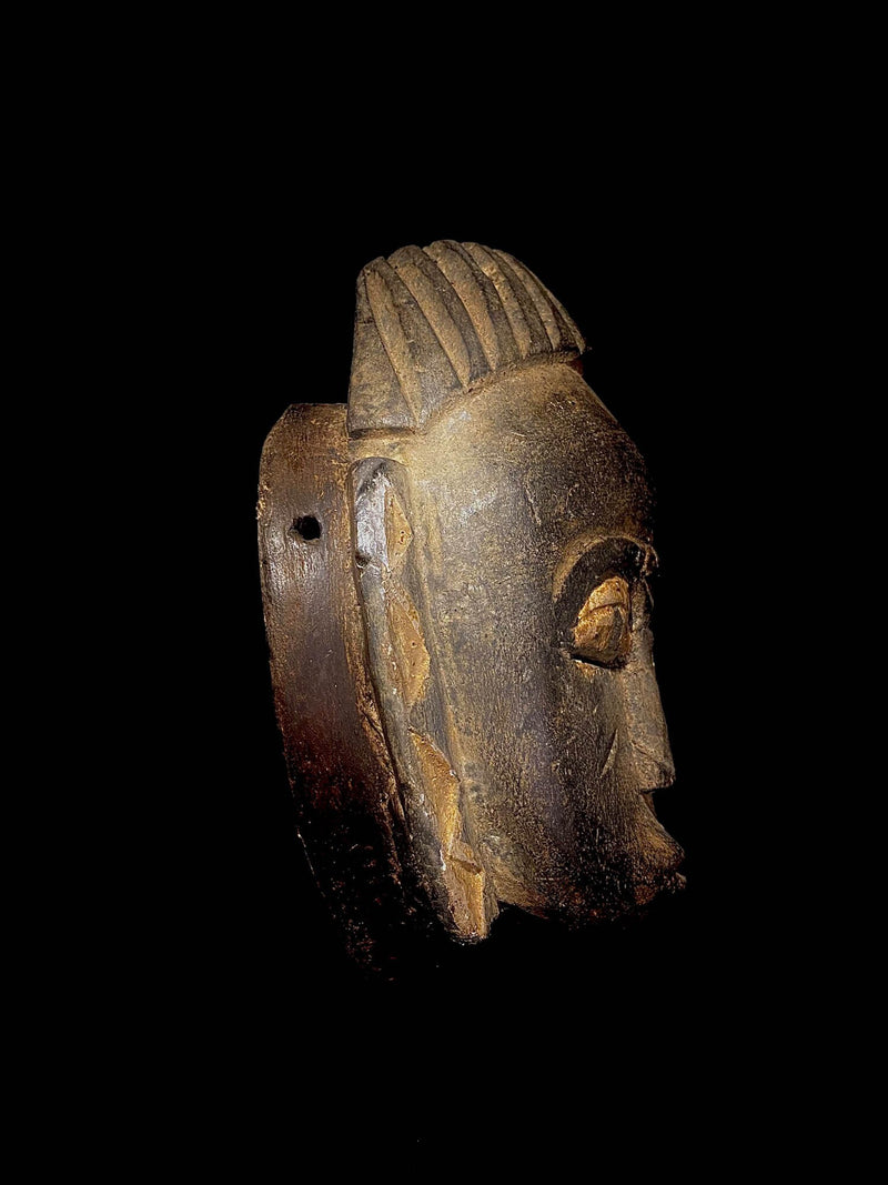 African mask Baule African mask antiques tribal art Face vintage Wood mask Vintage dec-4936
