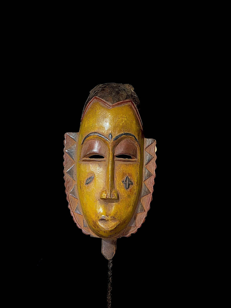 African mask antiques Hand Carved african masks for wall tribal Face vintage Wood Carved Hanging Zaouli Guro-4717