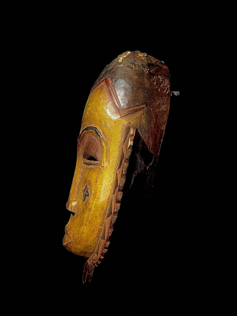 African mask antiques Hand Carved african masks for wall tribal Face vintage Wood Carved Hanging Zaouli Guro-4717