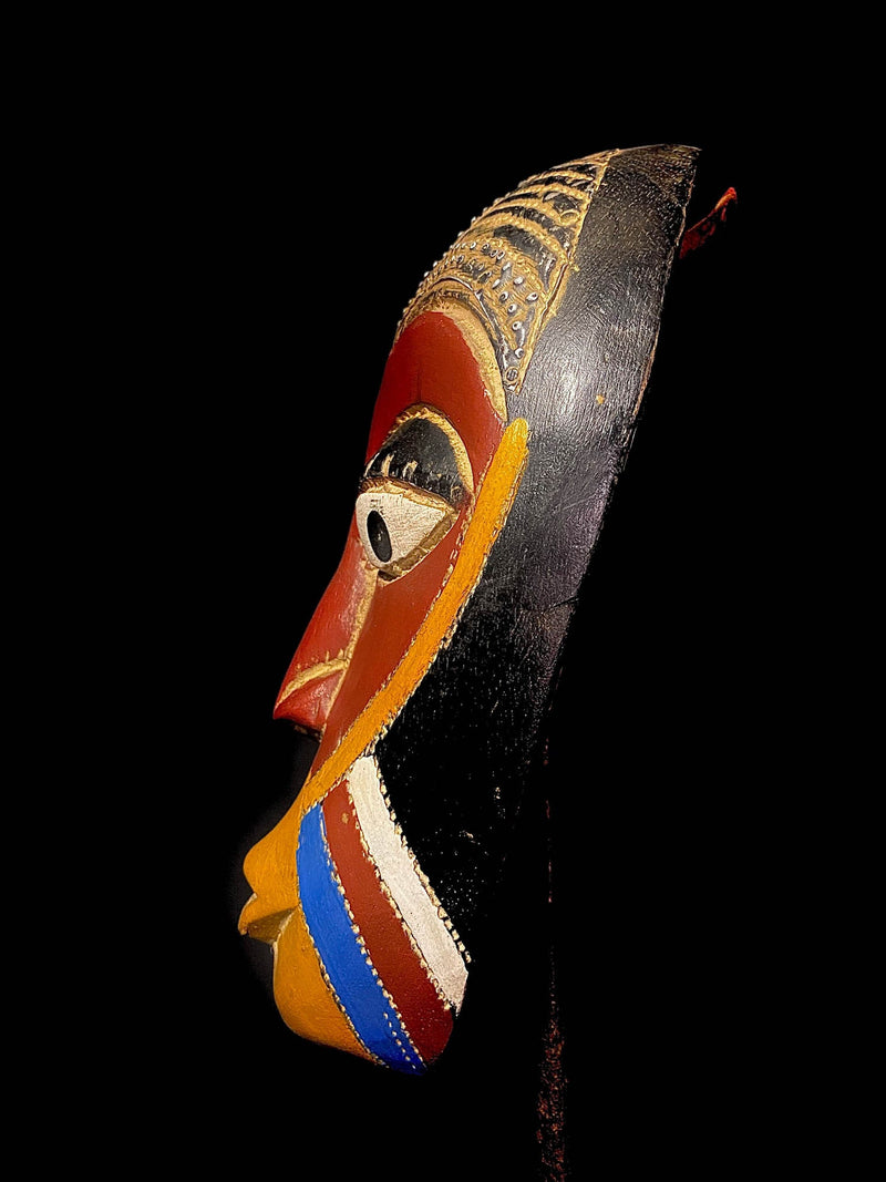 African antique African masks antiques tribal Face vintage Wood Okpesu Umuruma-5068