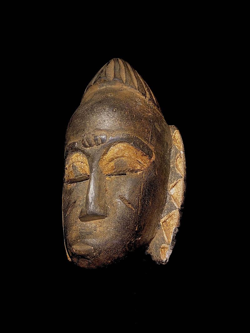 African mask Baule African mask antiques tribal art Face vintage Wood mask Vintage dec-4936