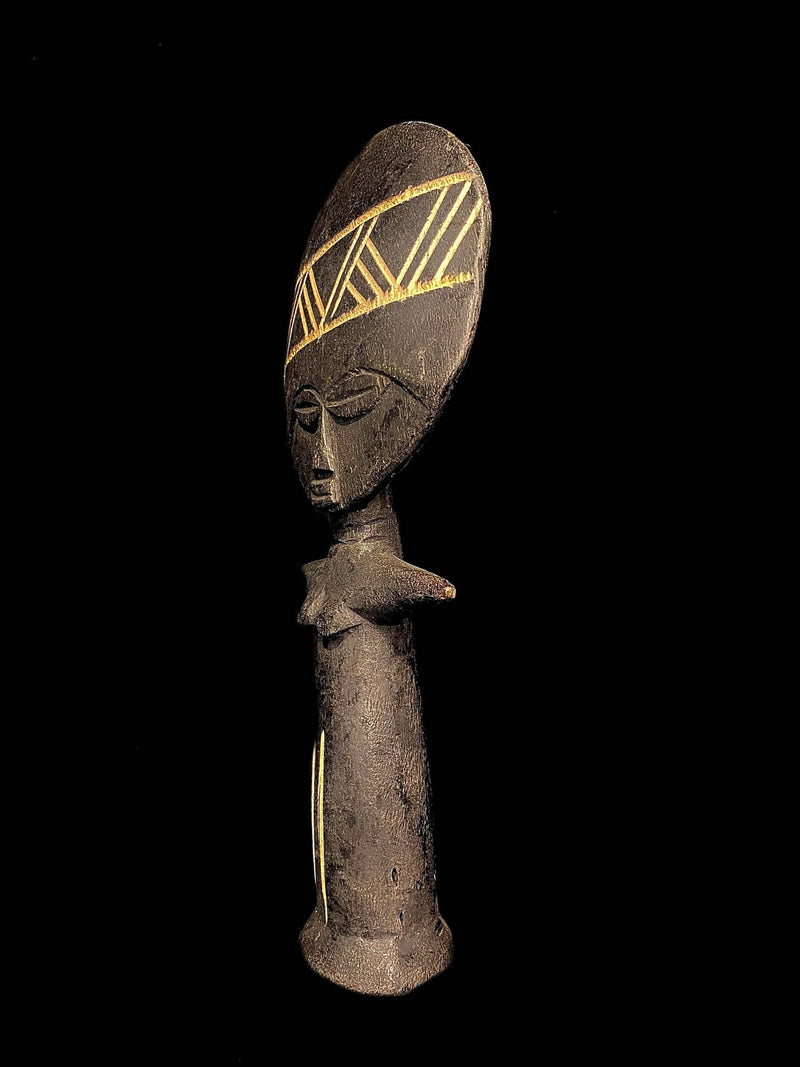 african sculpture African Tribal Art Wooden Carved statue tribal wood fertility doll akua'ba-5067