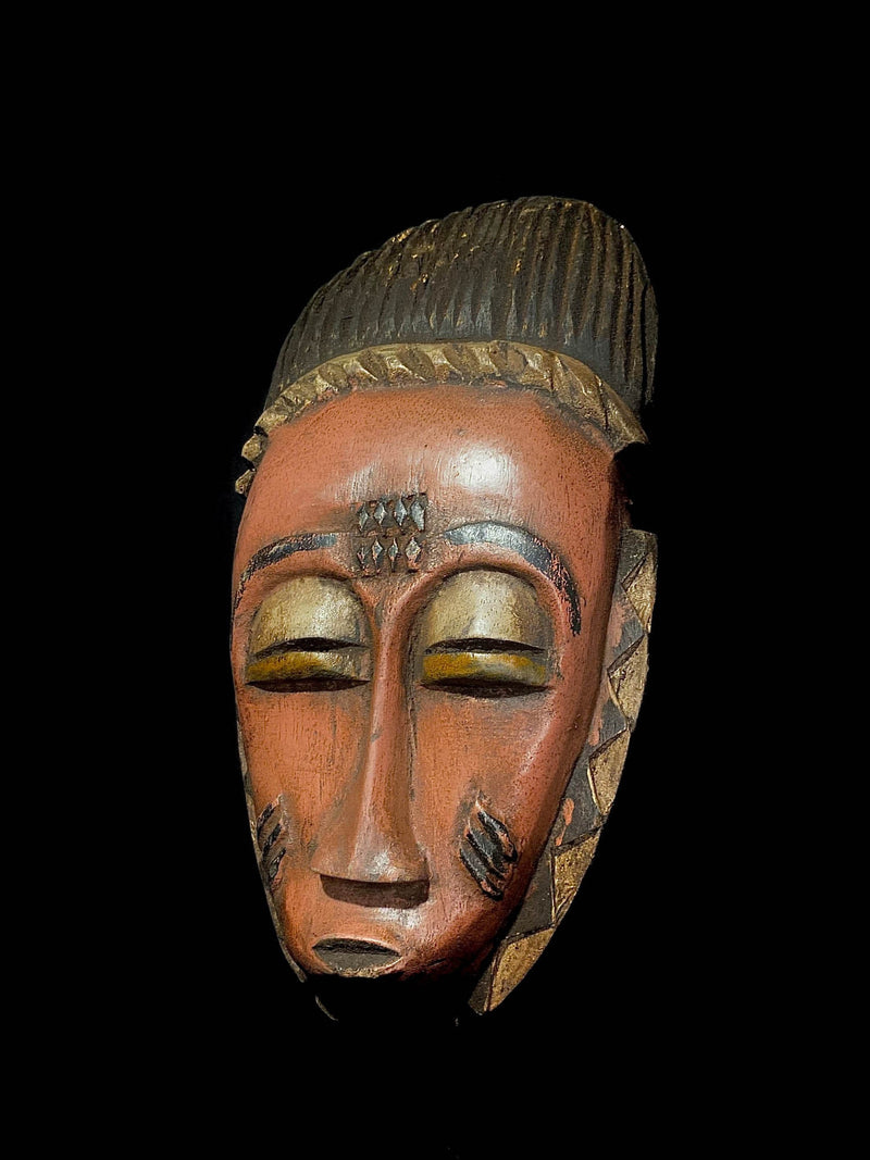 African Tribal Art Wooden Carved Antique African Mask Wood Guro masks for wall-5175