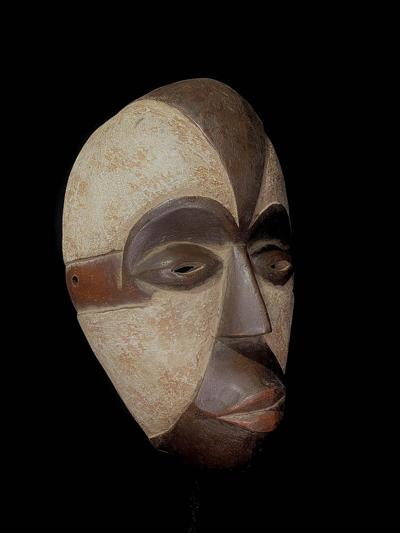 african mask African Tribal Face Mask Wooden Masque facial Igbo Tribe Handcarved-5194