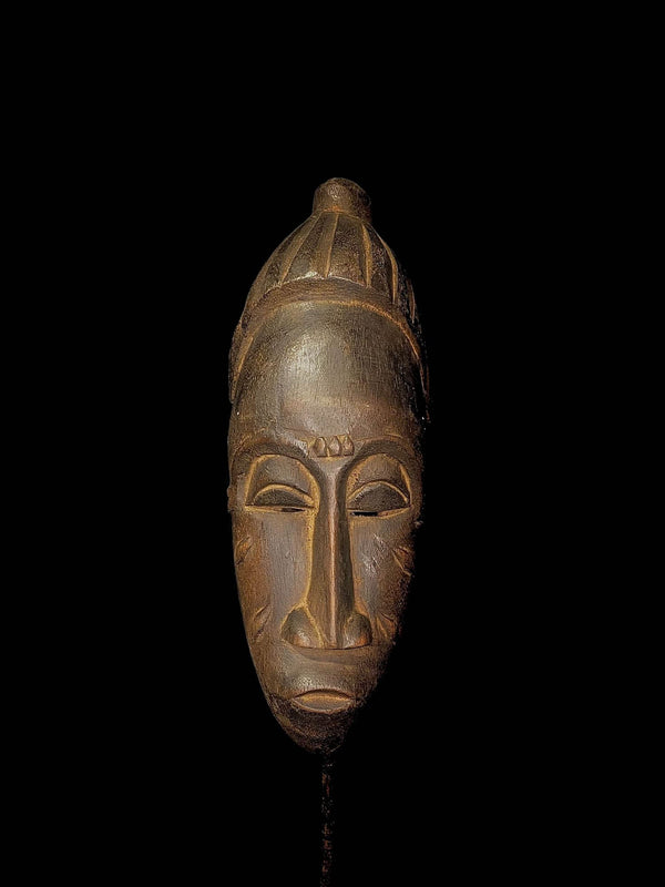 african mask African Tribal Mask Wood Hand Carved Vintage Wall Hanging Guro People-5222