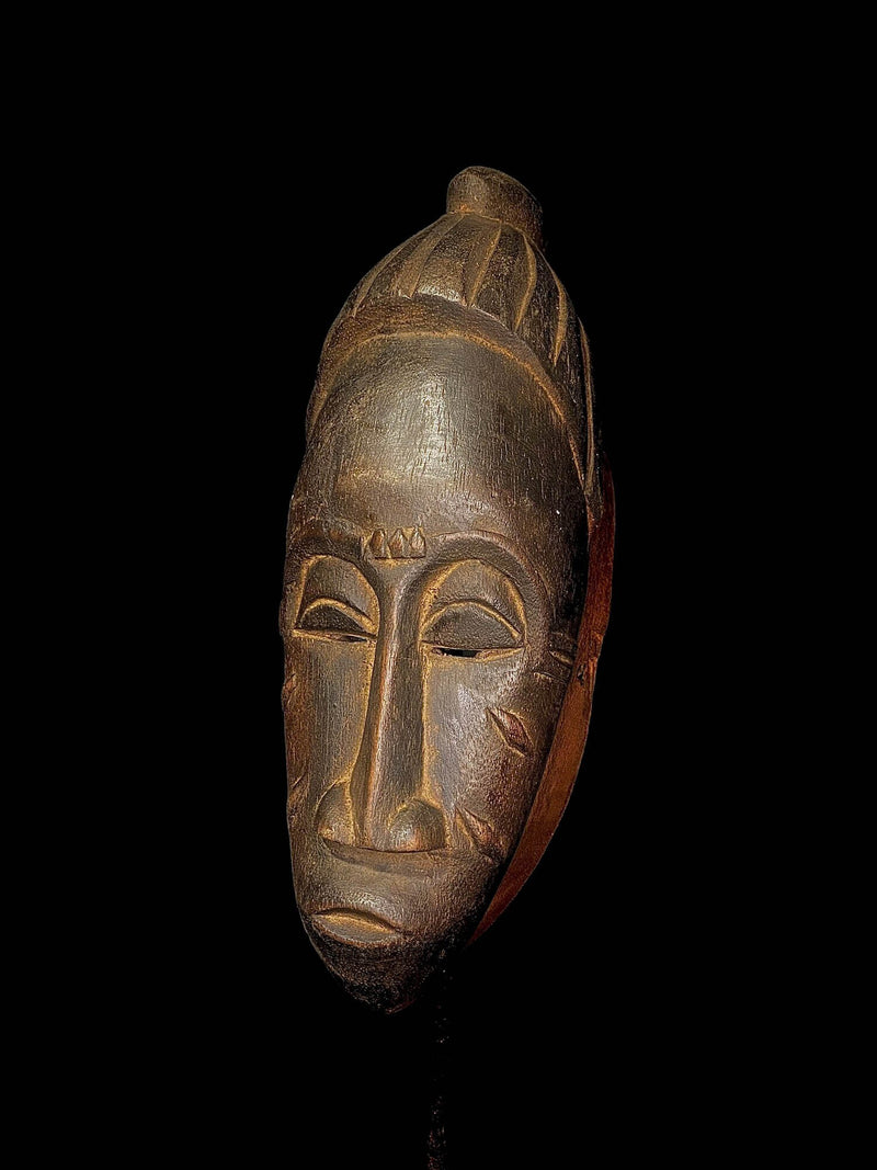 african mask African Tribal Mask Wood Hand Carved Vintage Wall Hanging Guro People-5222