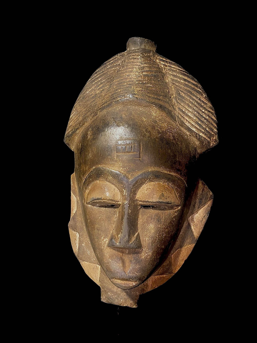 African Tribal Face Mask Wood Hand Carved Vintage Wall Hanging Guro masks for wall-5653