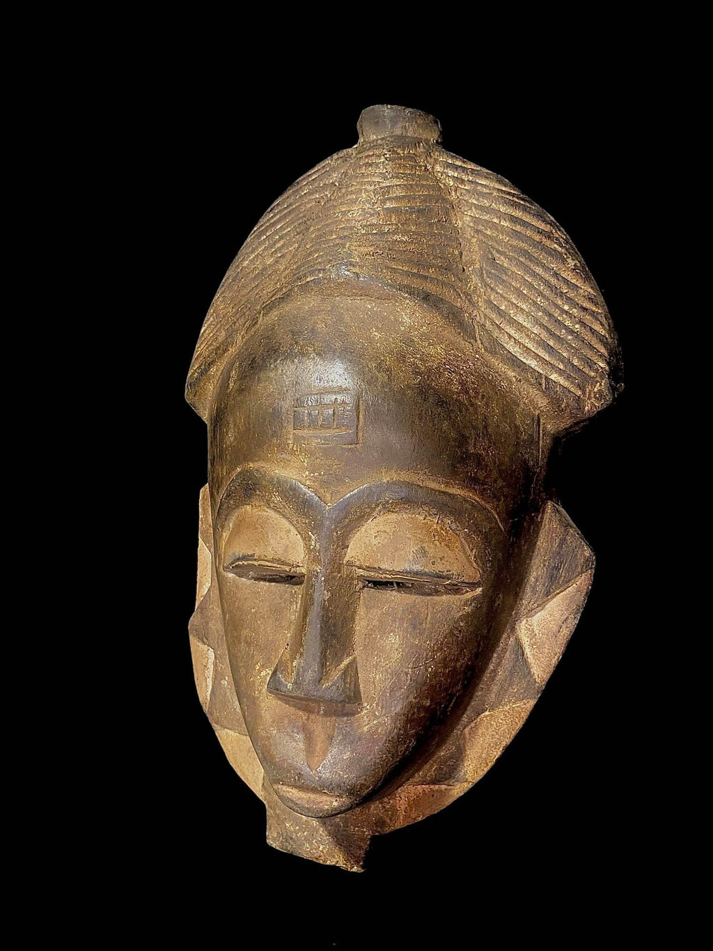African Tribal Face Mask Wood Hand Carved Vintage Wall Hanging Guro masks for wall-5653