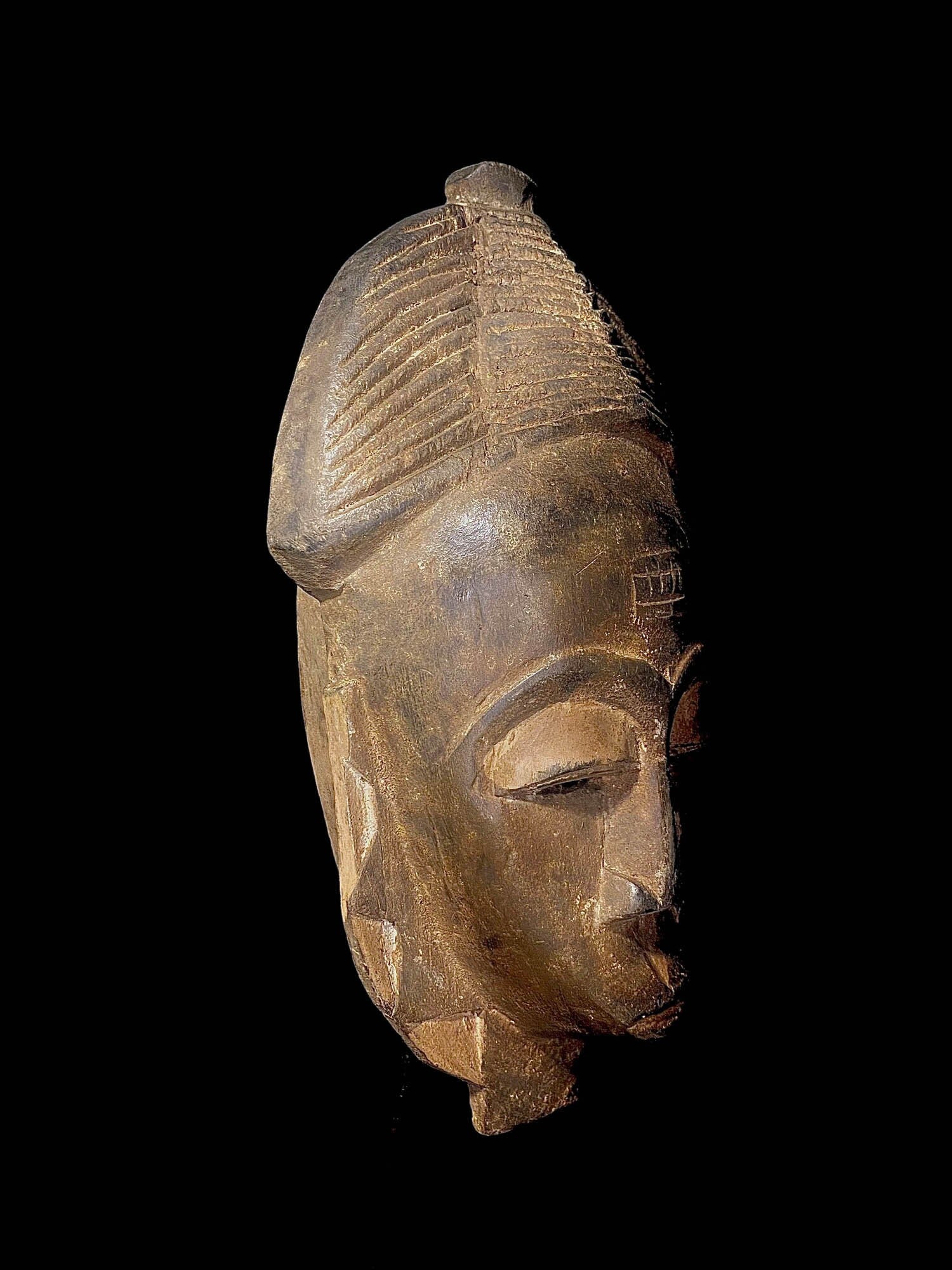 African Tribal Face Mask Wood Hand Carved Vintage Wall Hanging Guro masks for wall-5653