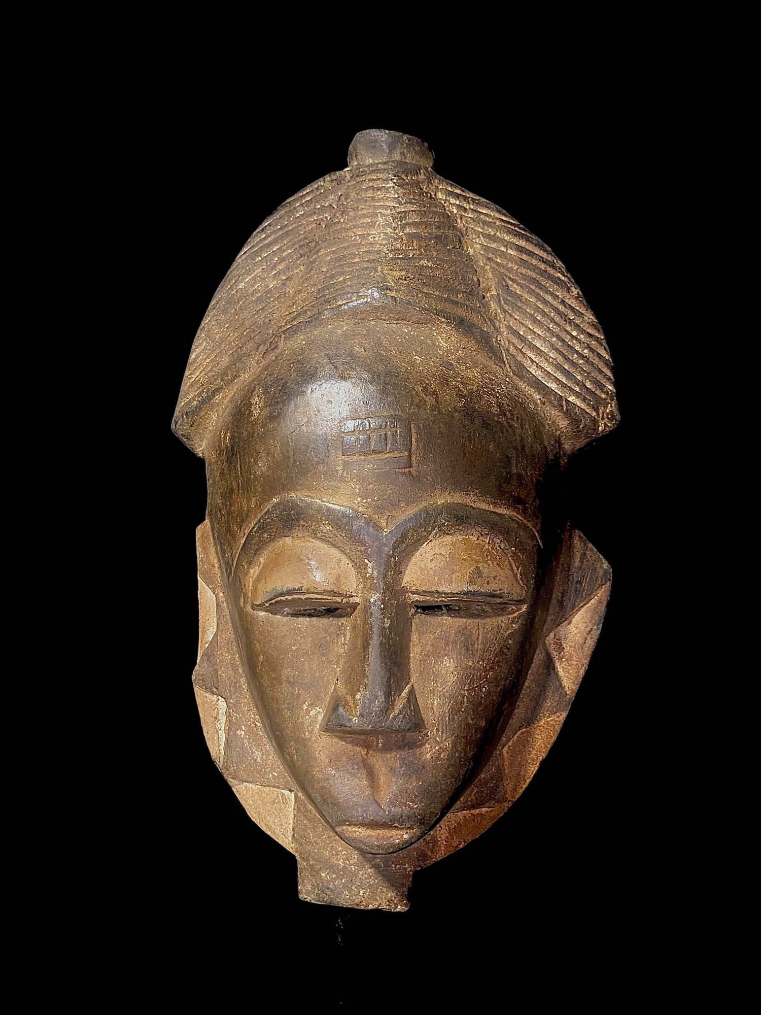 African Tribal Face Mask Wood Hand Carved Vintage Wall Hanging Guro masks for wall-5653