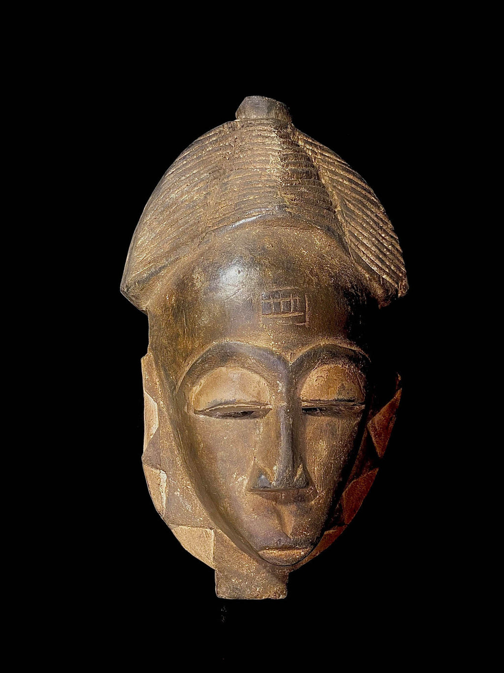 African Tribal Face Mask Wood Hand Carved Vintage Wall Hanging Guro masks for wall-5653