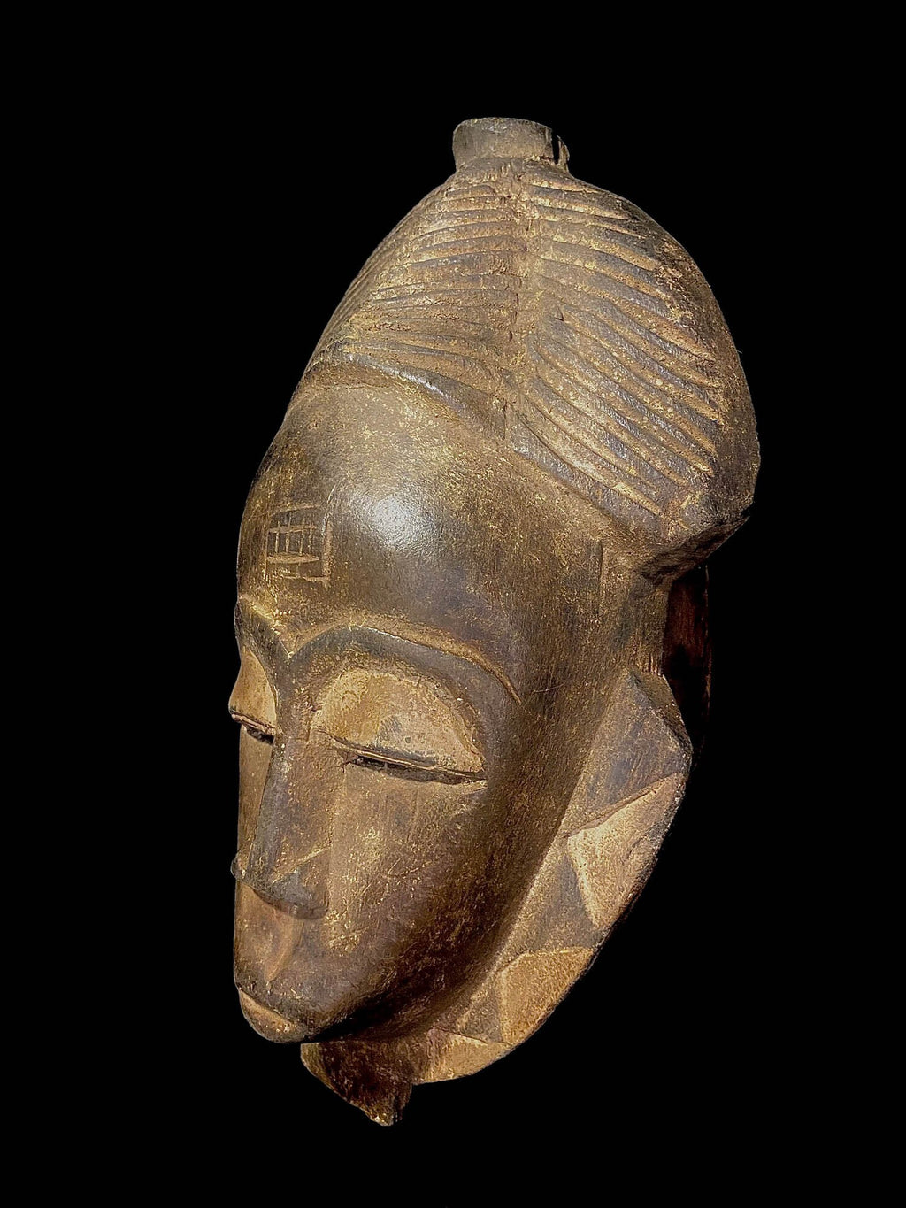 African Tribal Face Mask Wood Hand Carved Vintage Wall Hanging Guro masks for wall-5653