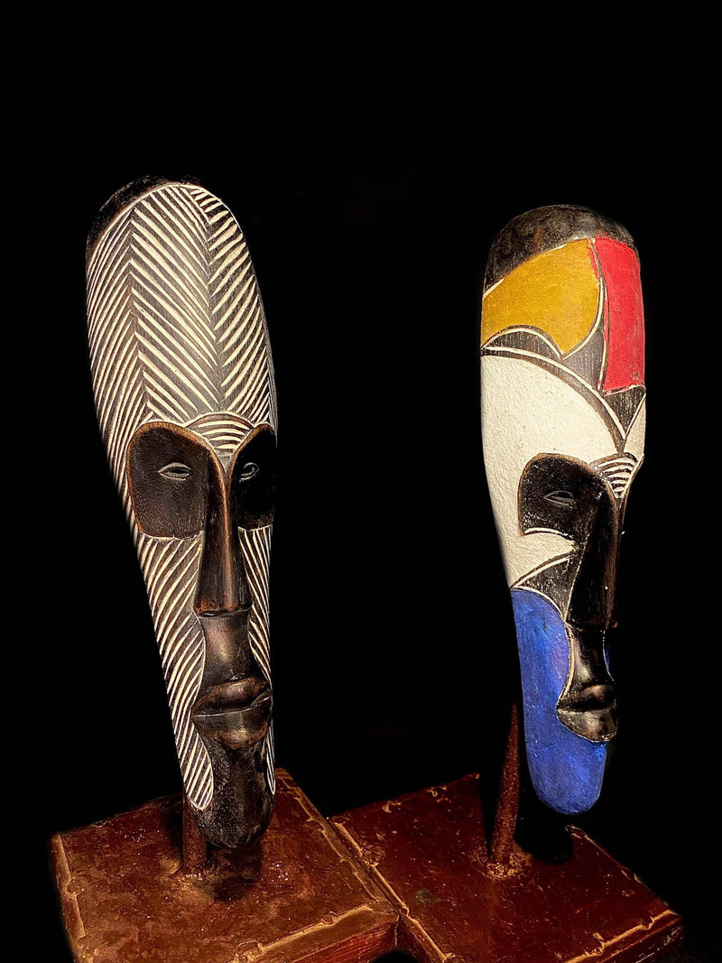 African mask 2 African masks A very Collectibles Fang Ngon Ntang Unique Face masks -5924
