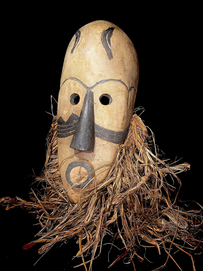 African mask Lega mask African Tribal Face Mask Wood Hand Carved Wall Hanging-6057