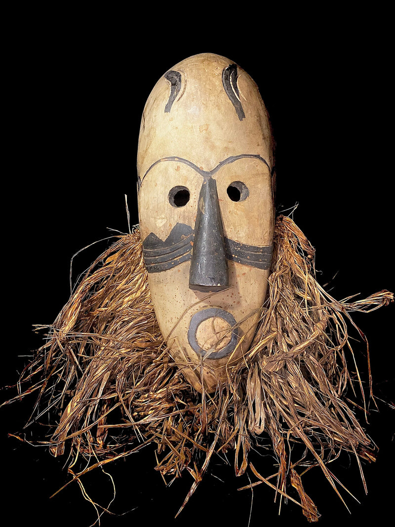 African mask Lega mask African Tribal Face Mask Wood Hand Carved Wall Hanging-6057