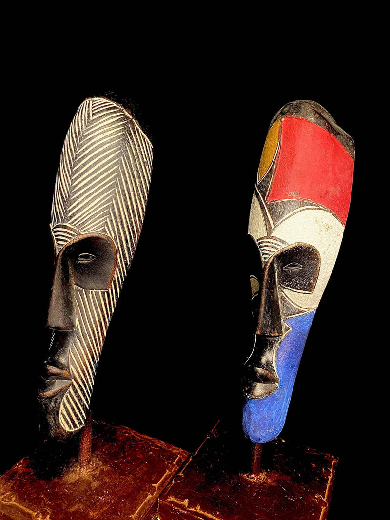 African mask 2 African masks A very Collectibles Fang Ngon Ntang Unique Face masks -5924