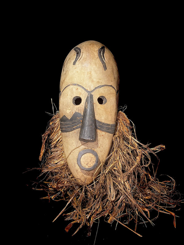 African mask Lega mask African Tribal Face Mask Wood Hand Carved Wall Hanging-6057
