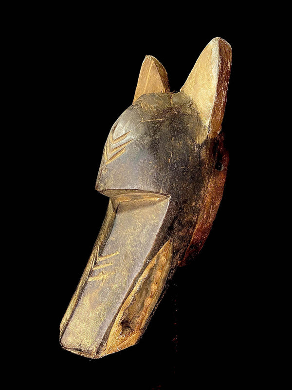 African Mask Antique Tribal Mask Vintage Carved guro antilope mask--6316