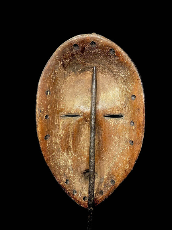 African Mask Antique African Carved Large Dan tribal Ceremonial Mask-6343
