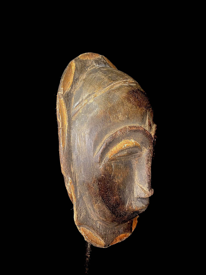 African mask Tribal African Sun Mask Sculpture Mid Century Vintage Mcm Baule masks for wall -6480