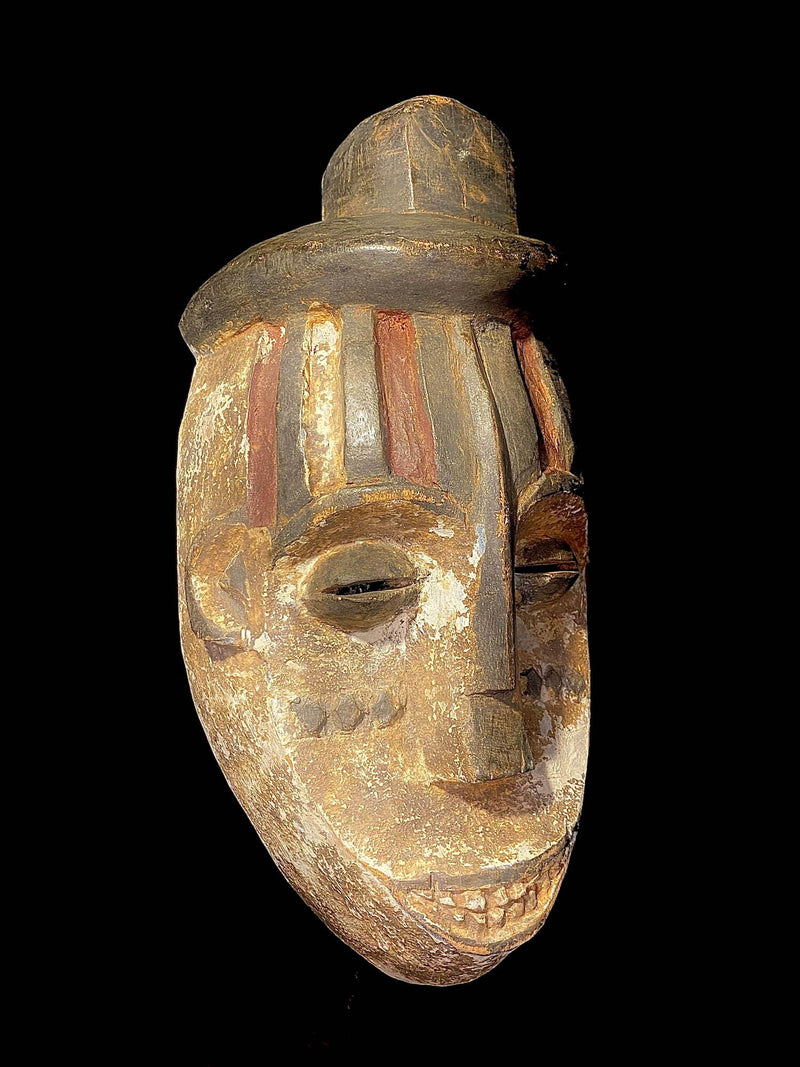 African mask African Tribal Mask Igbo Wood Carved Maiden Spirit Igbo Mask--6537