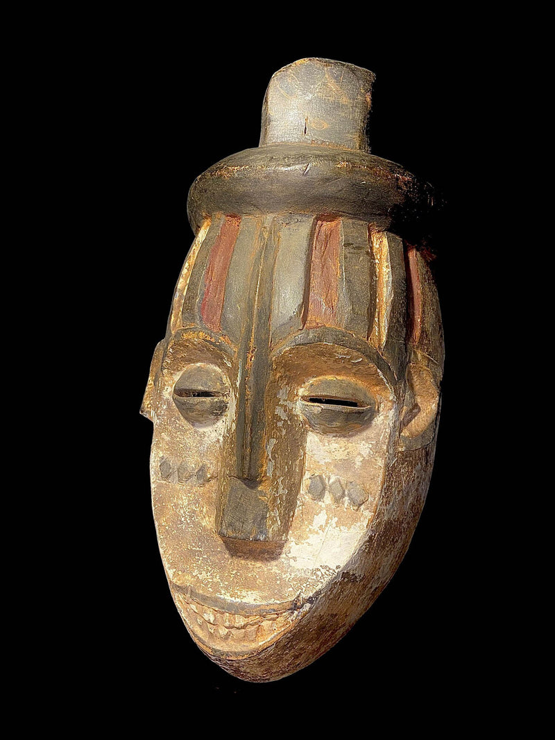 African mask African Tribal Mask Igbo Wood Carved Maiden Spirit Igbo Mask--6537