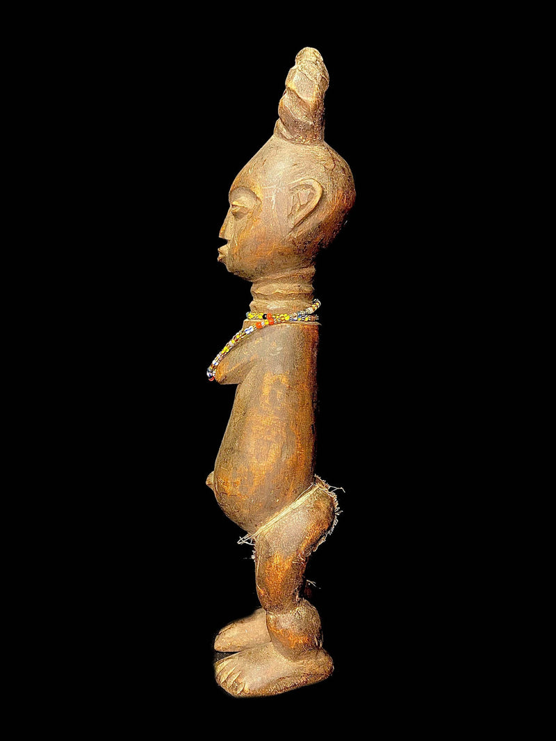 african sculpture African Tribal Art Wooden Carved statue tribal wood Igbo altar figure-6534
