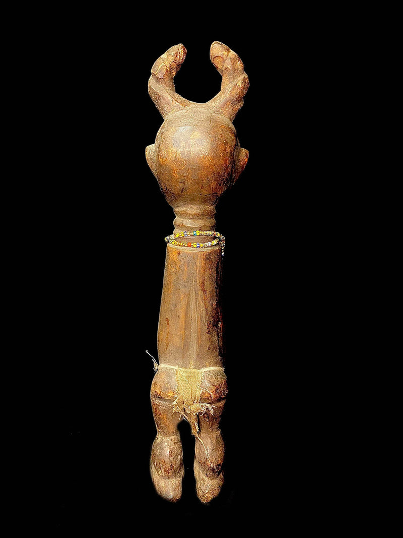 african sculpture African Tribal Art Wooden Carved statue tribal wood Igbo altar figure-6534