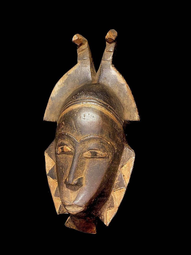 African Masks Carved Wood Tribal Guru Mask Of The African Handmade-6398