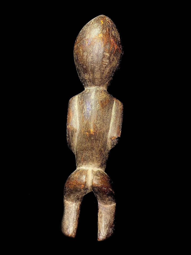 African Tribal figure Wooden Carved statue tribal wood Lega Sakimatwematwe -6540