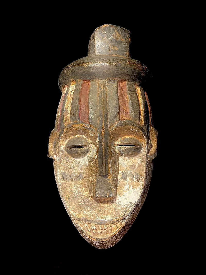 African mask African Tribal Mask Igbo Wood Carved Maiden Spirit Igbo Mask--6537