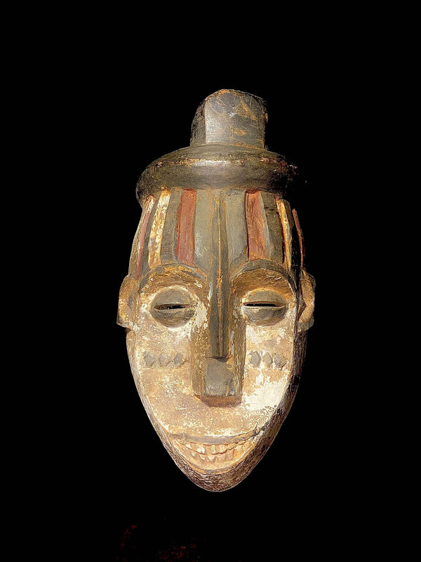 African mask African Tribal Mask Igbo Wood Carved Maiden Spirit Igbo Mask--6537