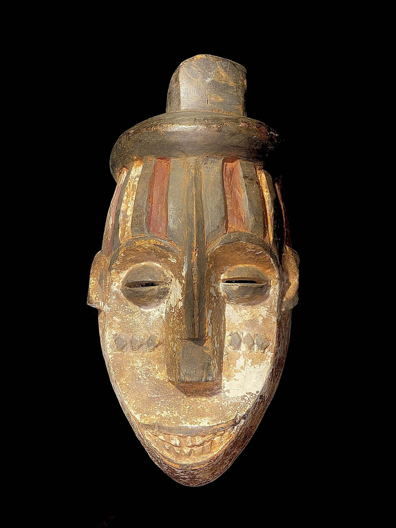 African mask African Tribal Mask Igbo Wood Carved Maiden Spirit Igbo Mask--6537