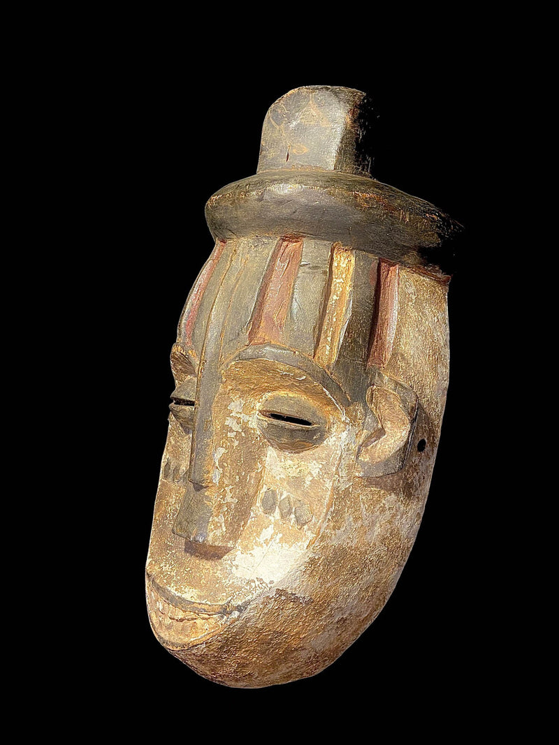 African mask African Tribal Mask Igbo Wood Carved Maiden Spirit Igbo Mask--6537