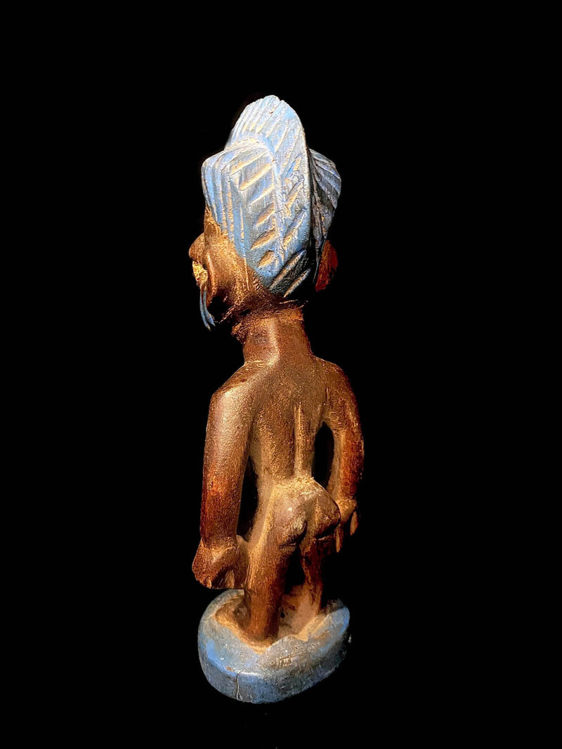 african sculpture African Tribal Art Wooden Carved statue tribal wood Female Figure Yoruba-6551