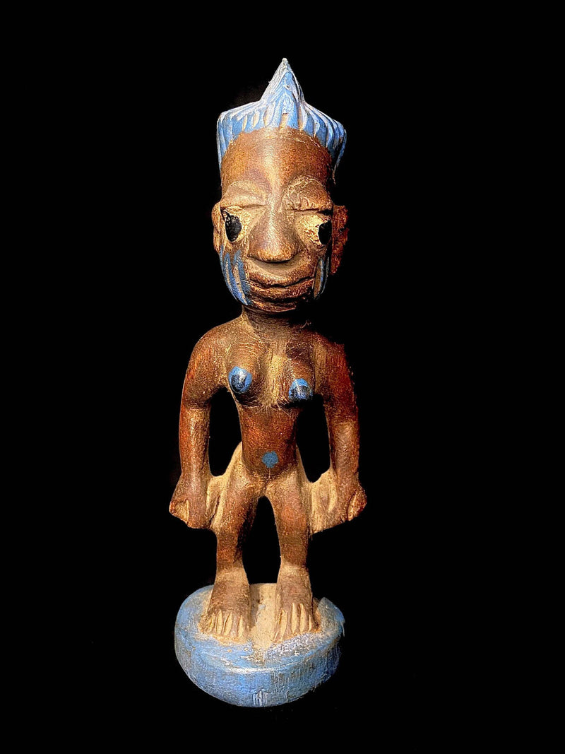 african sculpture African Tribal Art Wooden Carved statue tribal wood Female Figure Yoruba-6551