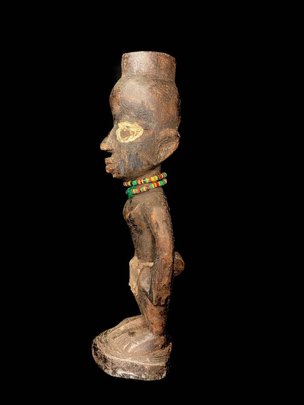 african sculpture African Tribal Art Wooden Carved statue tribal wood Statue Yoruba-6557