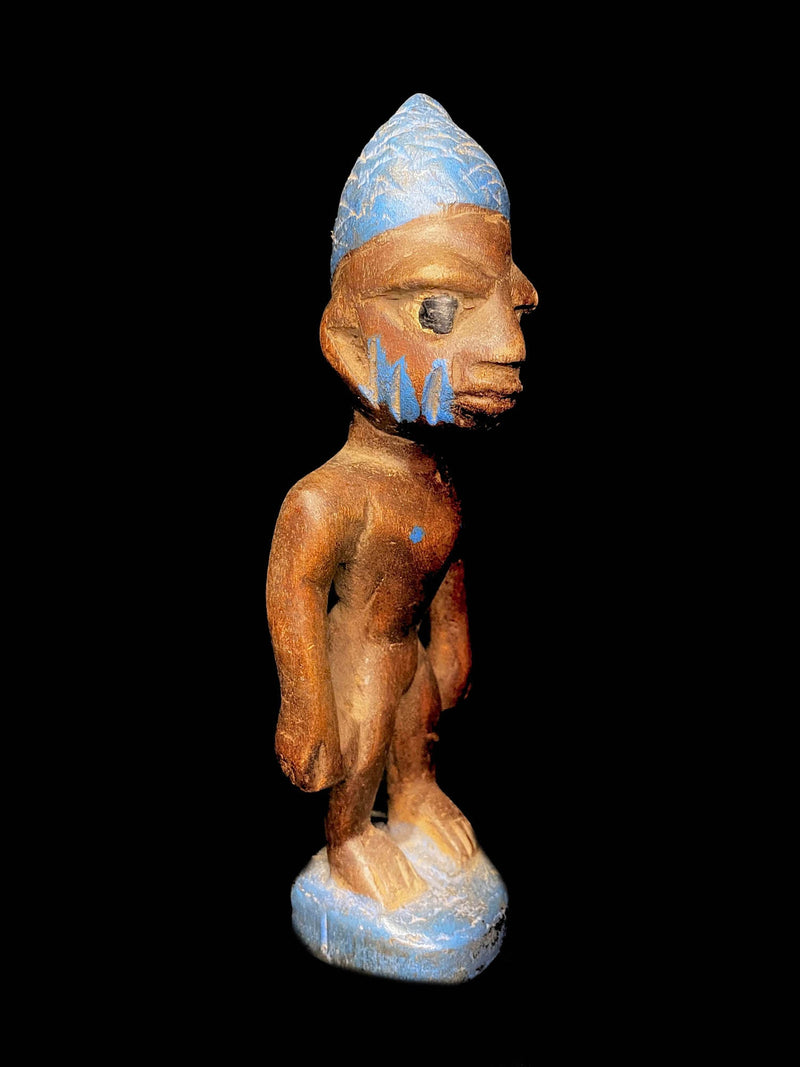 african statue wooden Tribal Art Wooden Carved statue tribal wood Yoruba wooden carving-6539