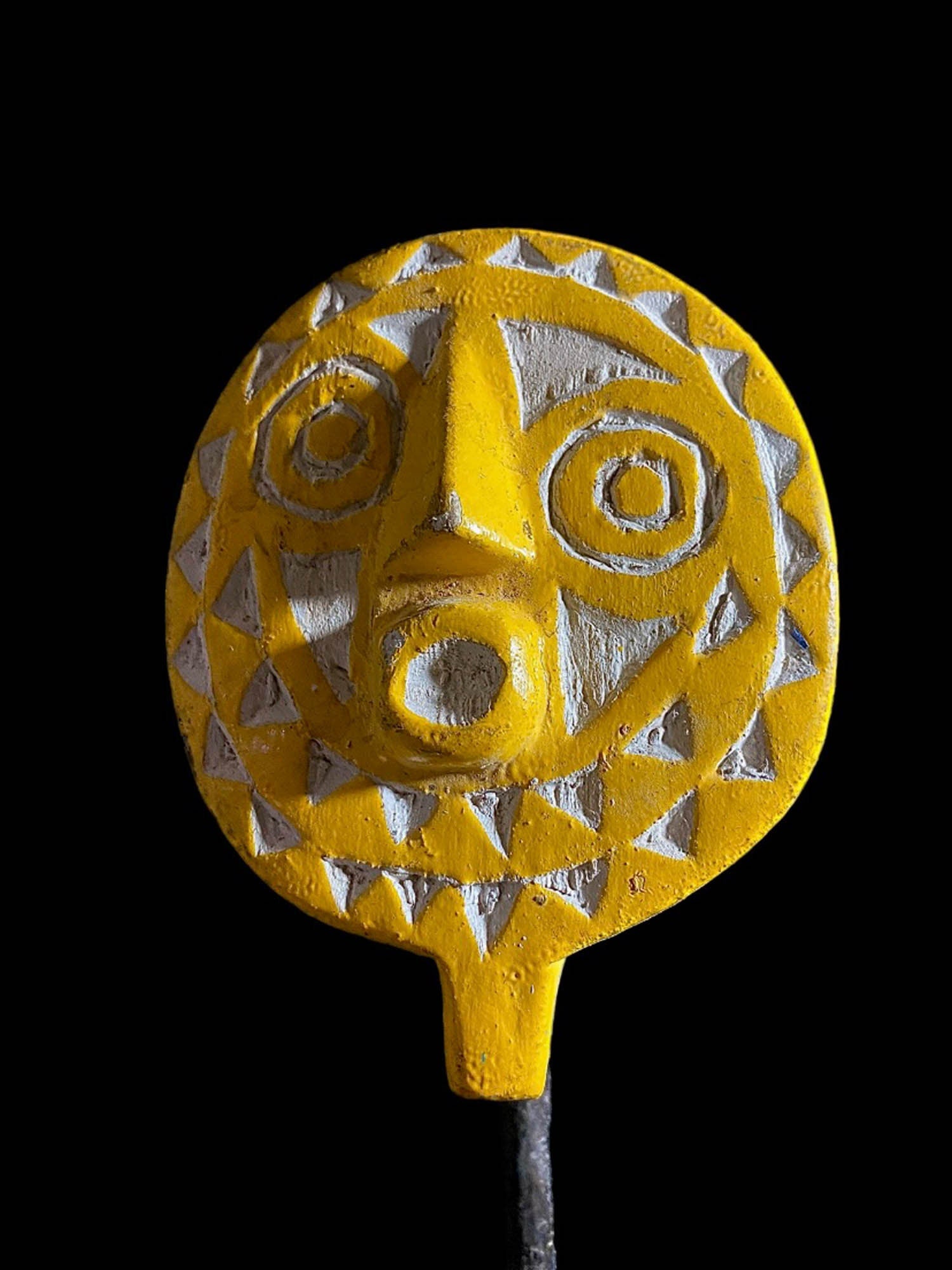 African Tribal Sun Mask Wall Hanging Vintage Art Home Décor - Rich Cultural History from Burkina Faso for Unique Interiors-6970
