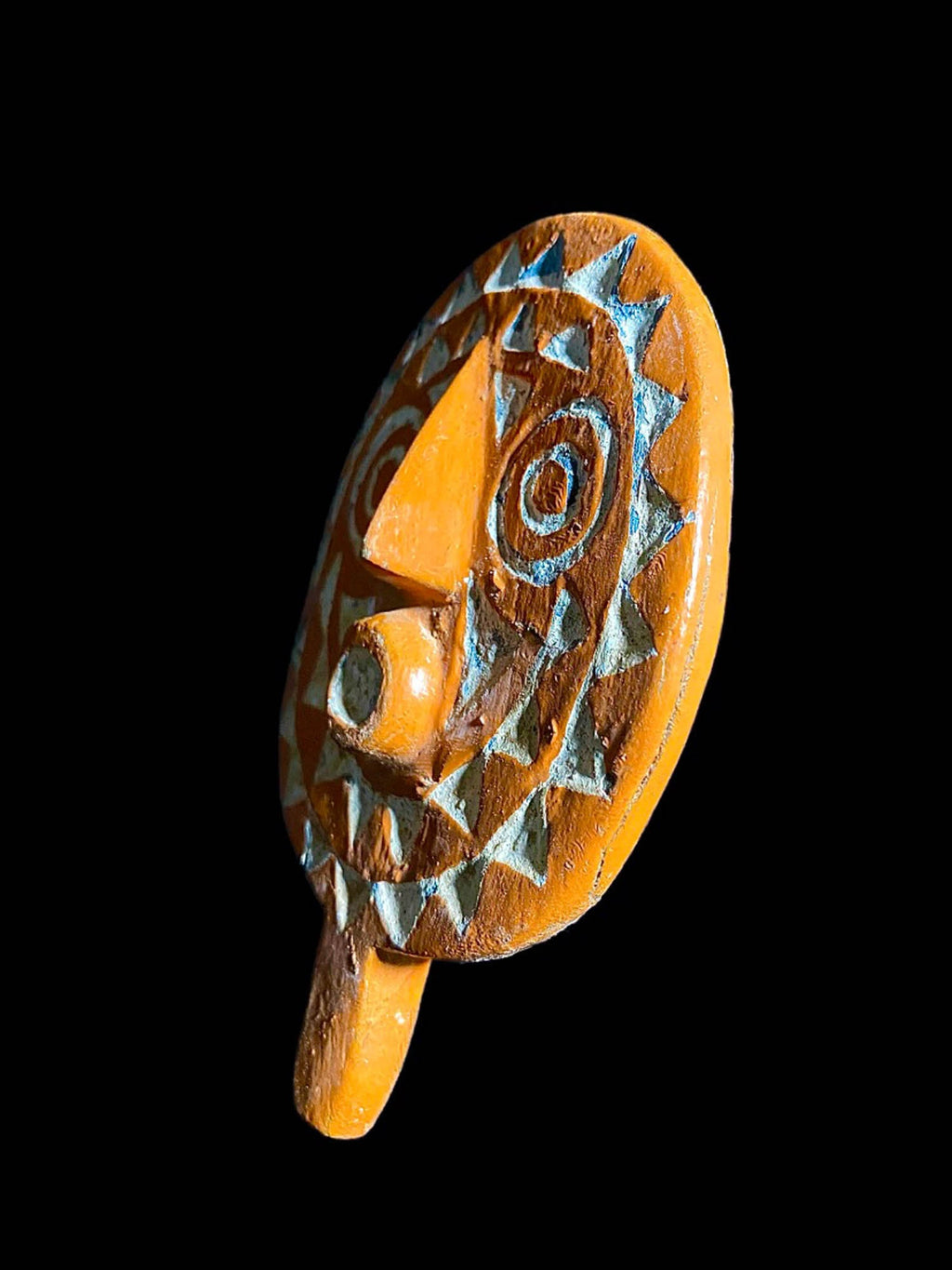 Hand Carved Bwa Wooden Sun Mask - Traditional Tribal Home Decor-6983