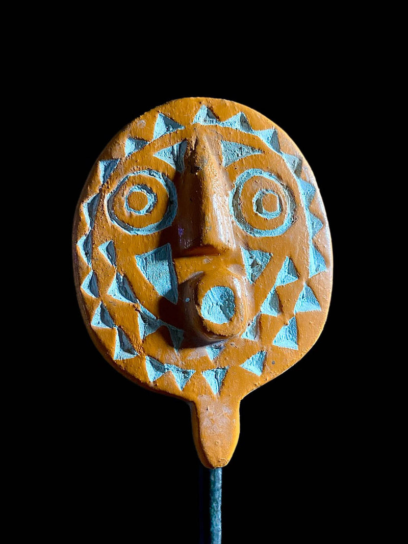 Handmade African Sun Mask Wall Art Bwa Mask Vintage Tribal Décor Traditional Masque -7028