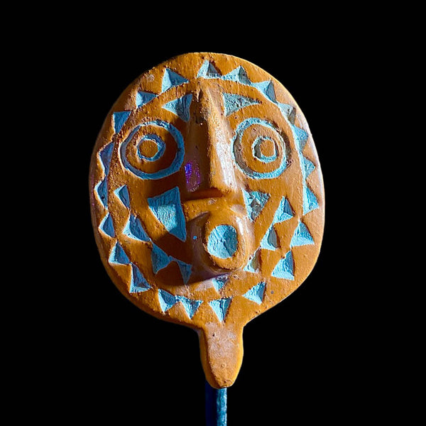 Handmade African Sun Mask Wall Art Bwa Mask Vintage Tribal Décor Traditional Masque -7028